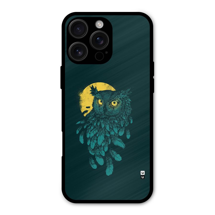 Green Owl Metal Back Case for iPhone 16 Pro Max
