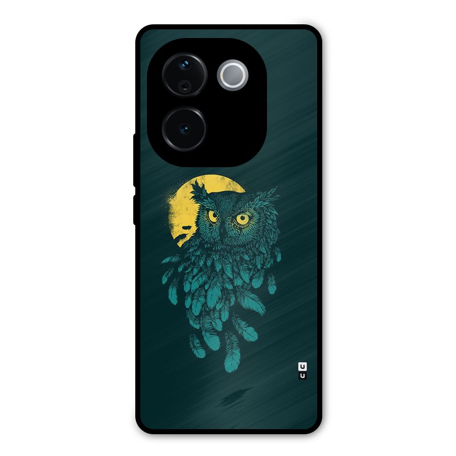 Green Owl Metal Back Case for iQOO Z9s Pro