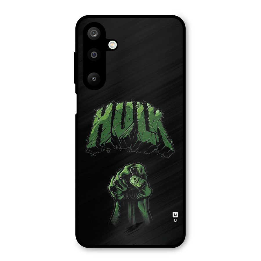 Green Punch Metal Back Case for Galaxy M16