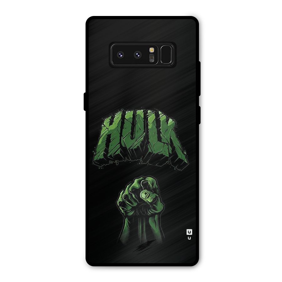Green Punch Metal Back Case for Galaxy Note 8