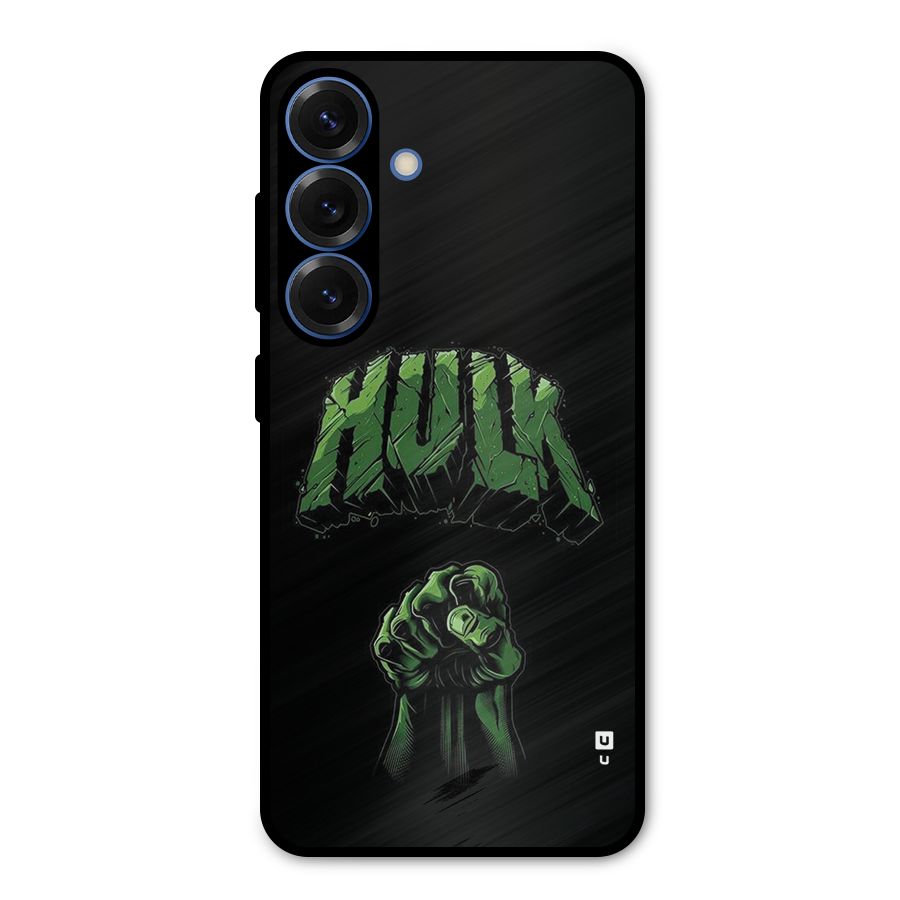 Green Punch Metal Back Case for Galaxy S25