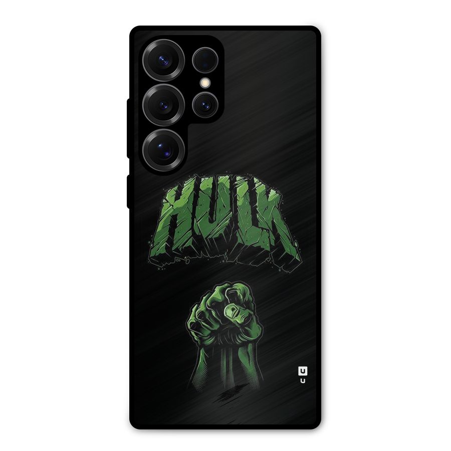 Green Punch Metal Back Case for Galaxy S25 Ultra