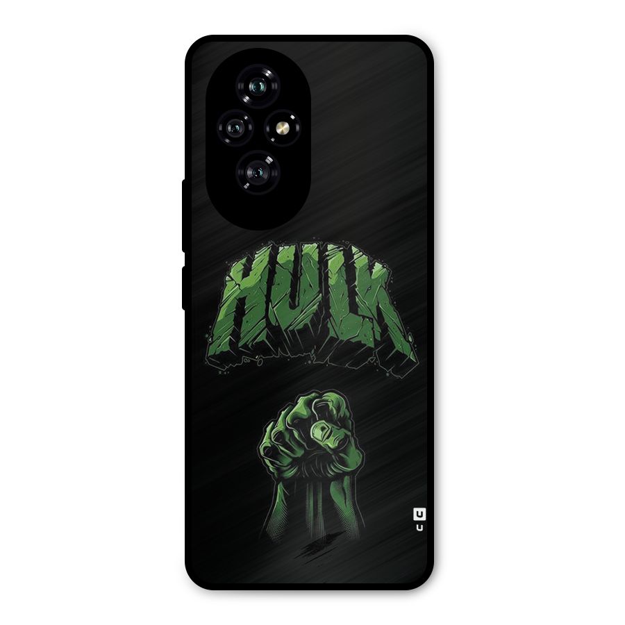 Green Punch Metal Back Case for Honor 200