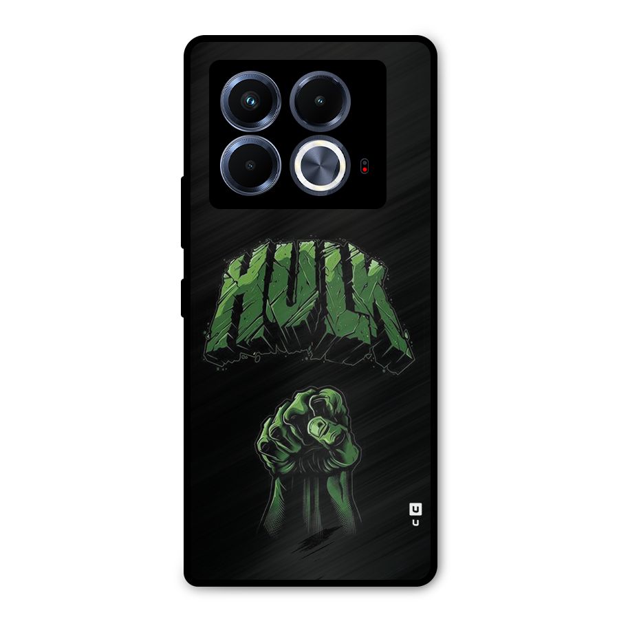 Green Punch Metal Back Case for Infinix Note 40 5G
