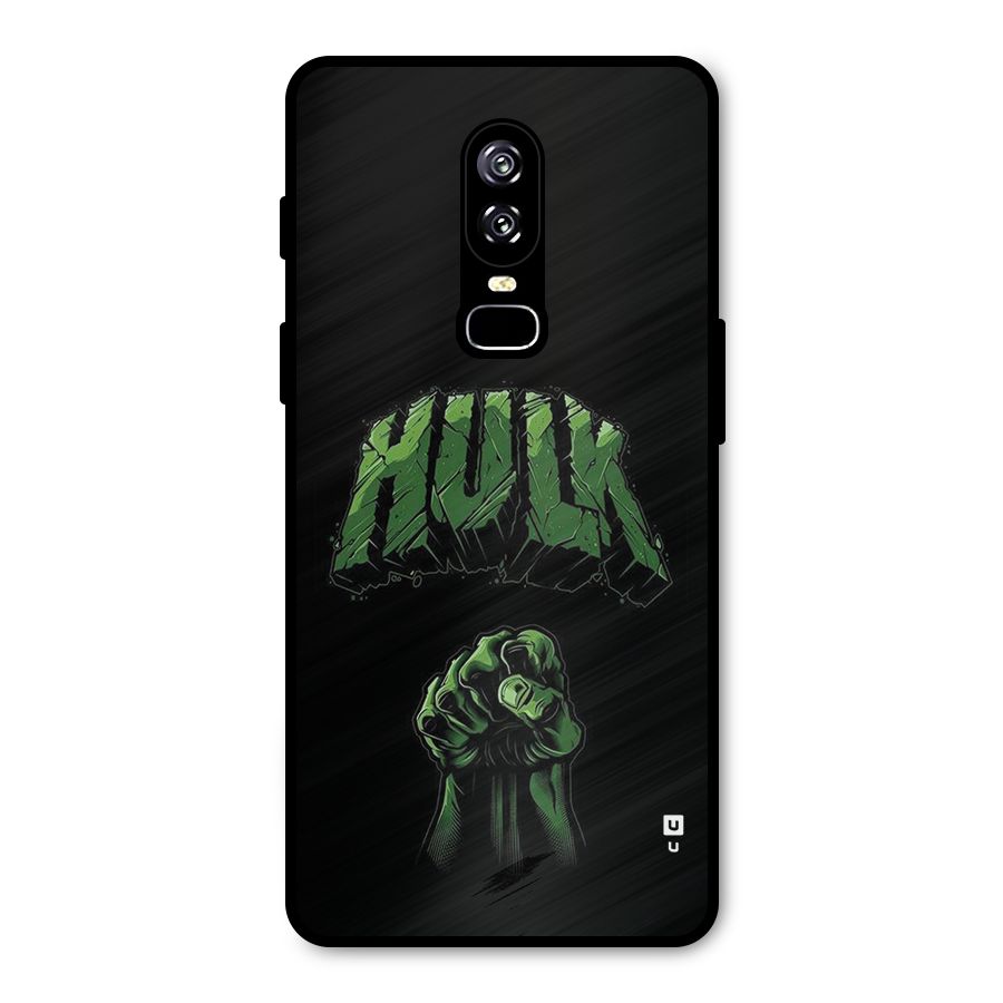 Green Punch Metal Back Case for OnePlus 6