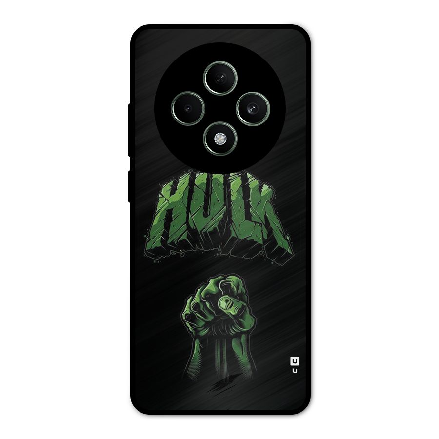 Green Punch Metal Back Case for Oppo F27