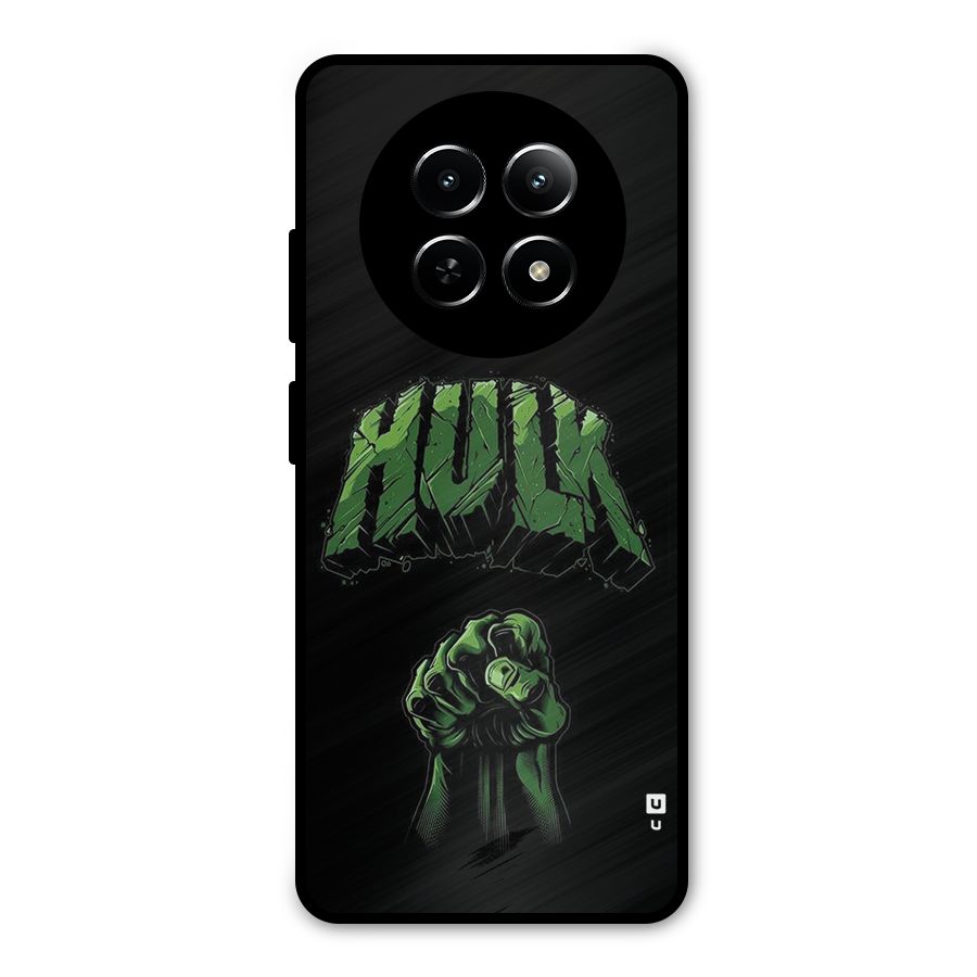 Green Punch Metal Back Case for Realme 13