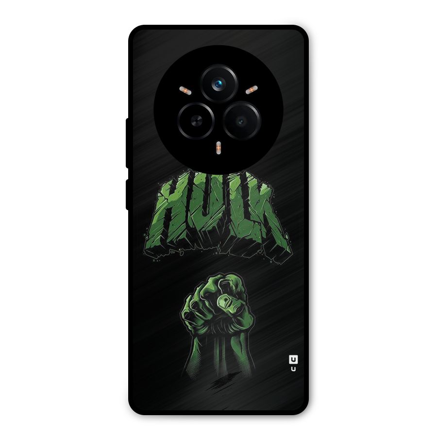 Green Punch Metal Back Case for Realme 14 Pro