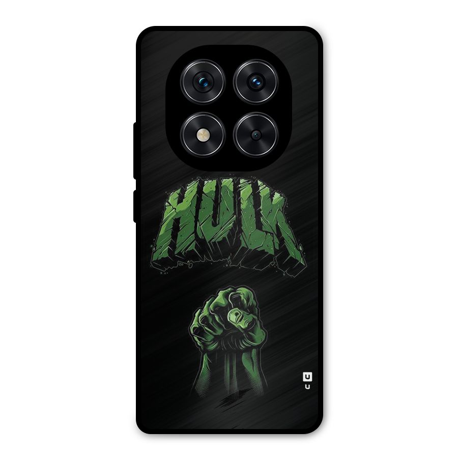 Green Punch Metal Back Case for Redmi Note 14 Pro 5G