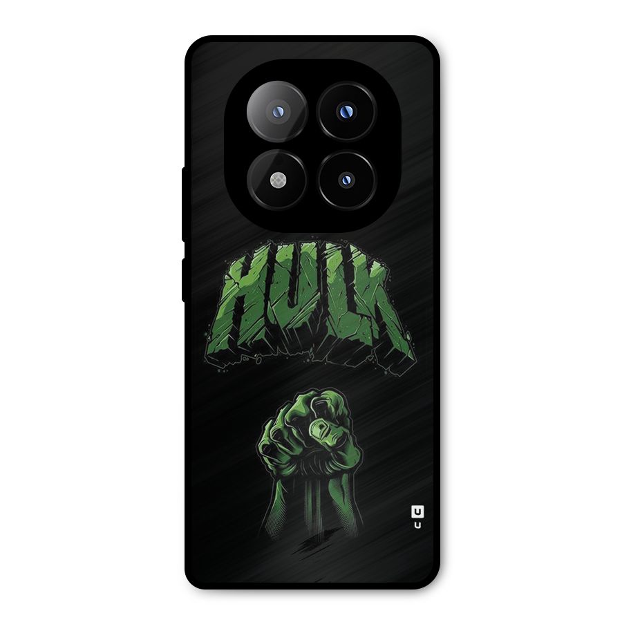 Green Punch Metal Back Case for Redmi Note 14 Pro Plus 5G