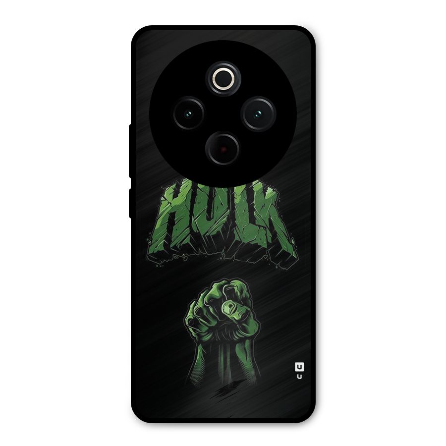 Green Punch Metal Back Case for Vivo T4