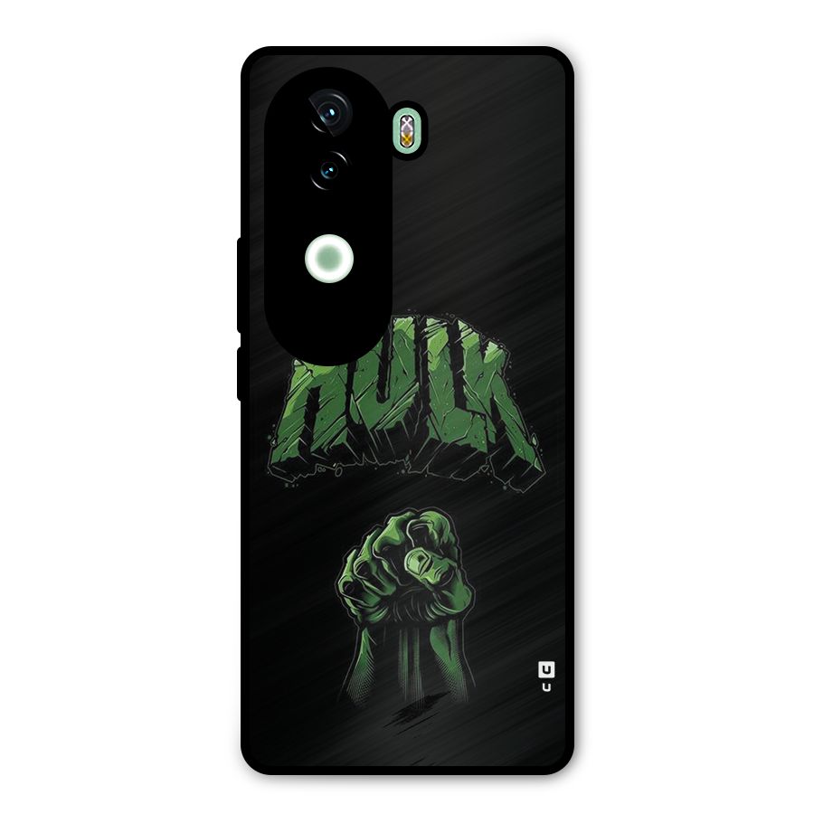 Green Punch Metal Back Case for Vivo V40e