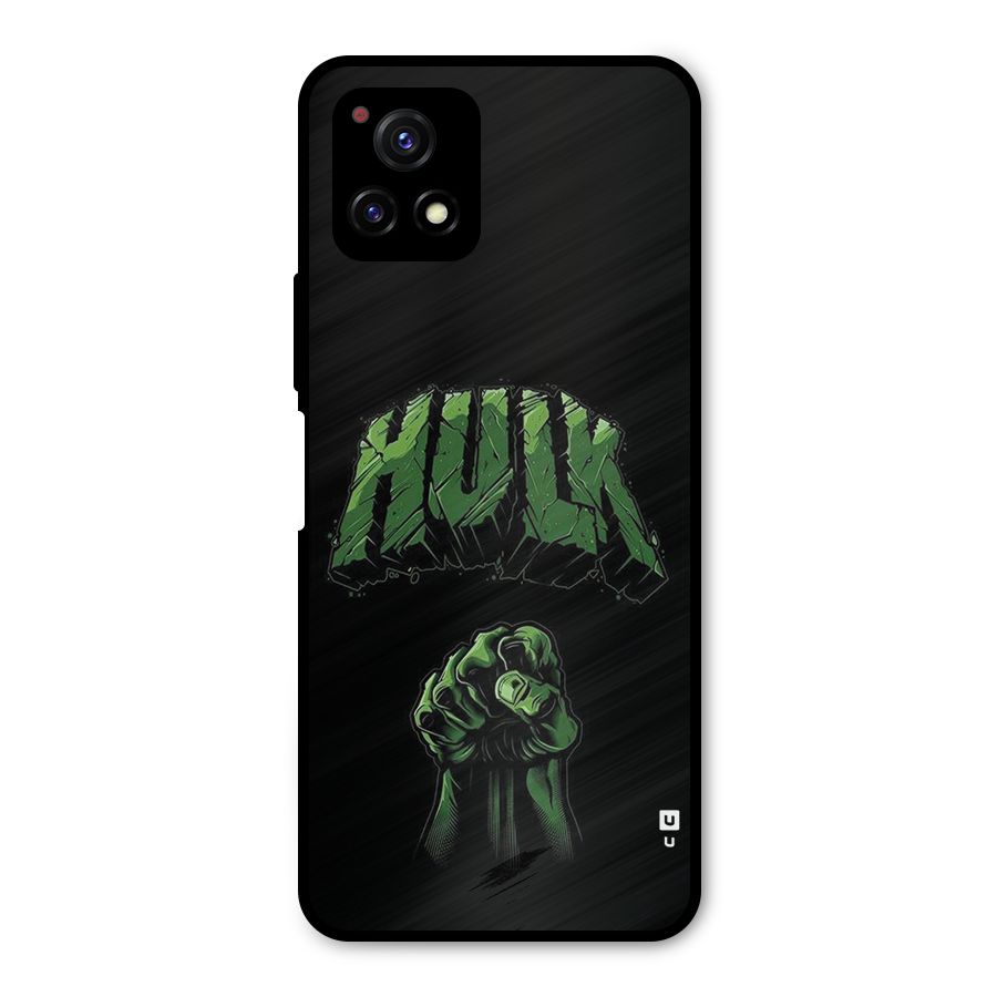 Green Punch Metal Back Case for Vivo Y72 5G