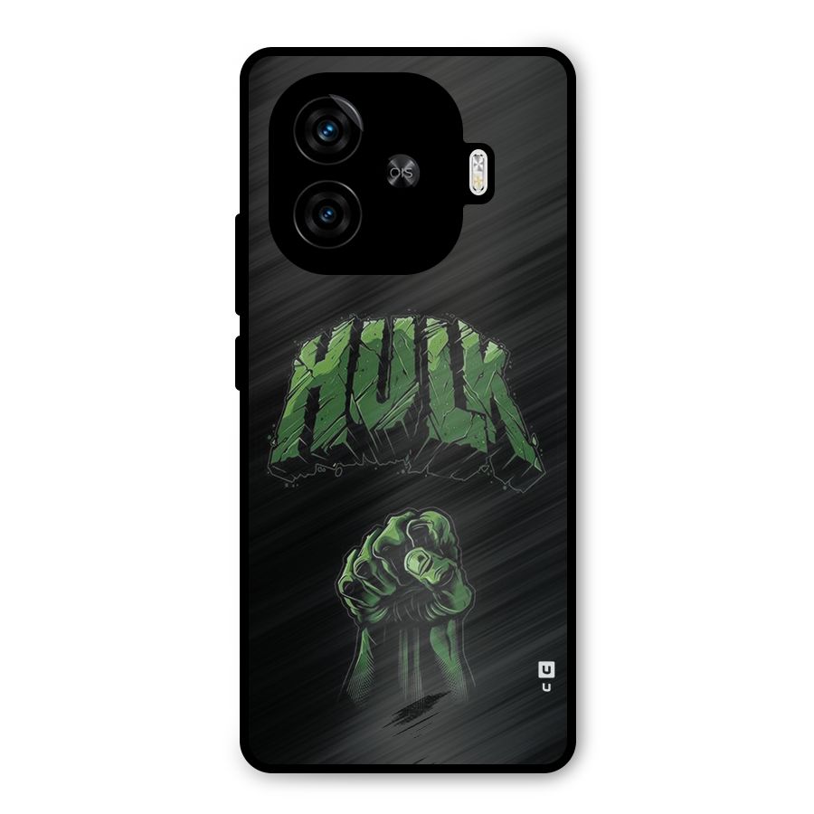 Green Punch Metal Back Case for iQOO Z9 Turbo