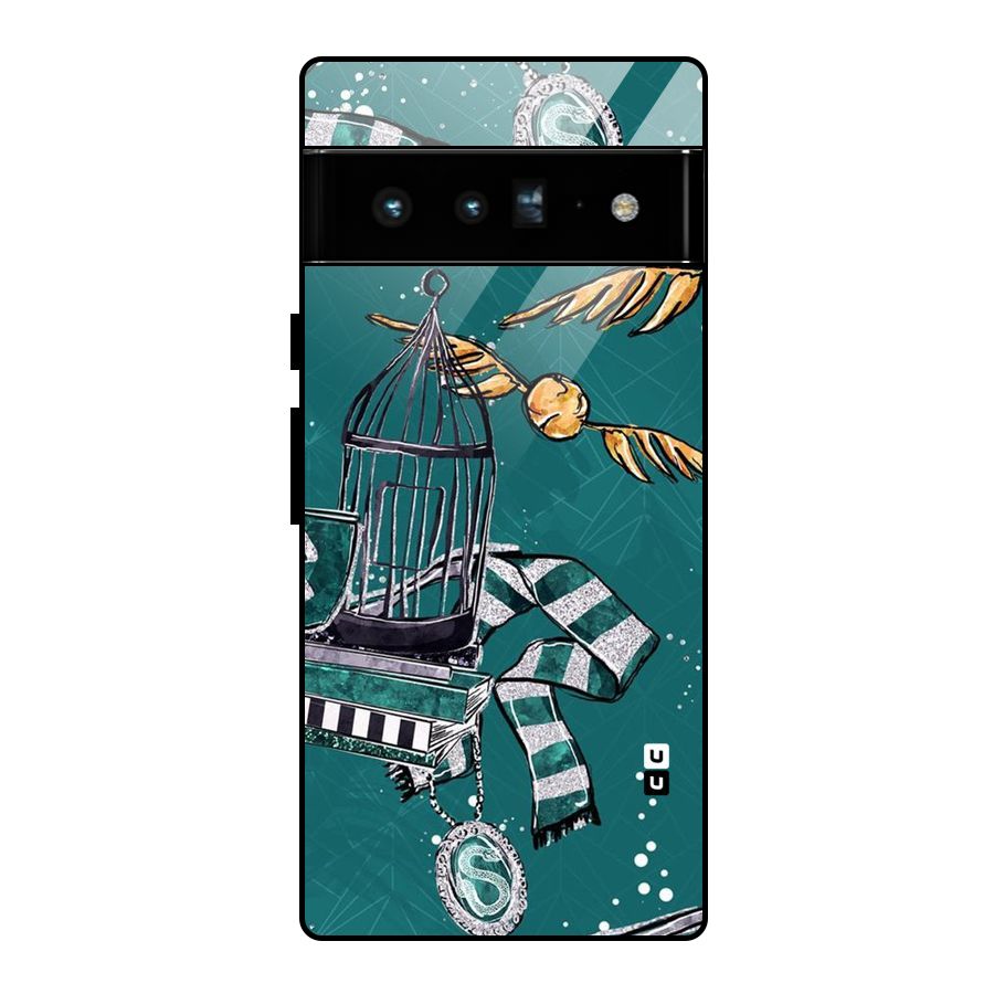 Green Scarf Glass Back Case for Google Pixel 6 Pro