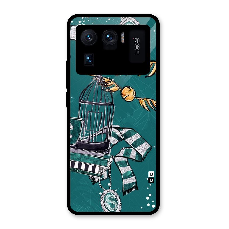 Green Scarf Glass Back Case for Mi 11 Ultra