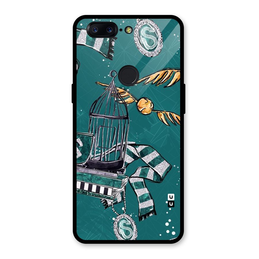 Green Scarf Glass Back Case for OnePlus 5T