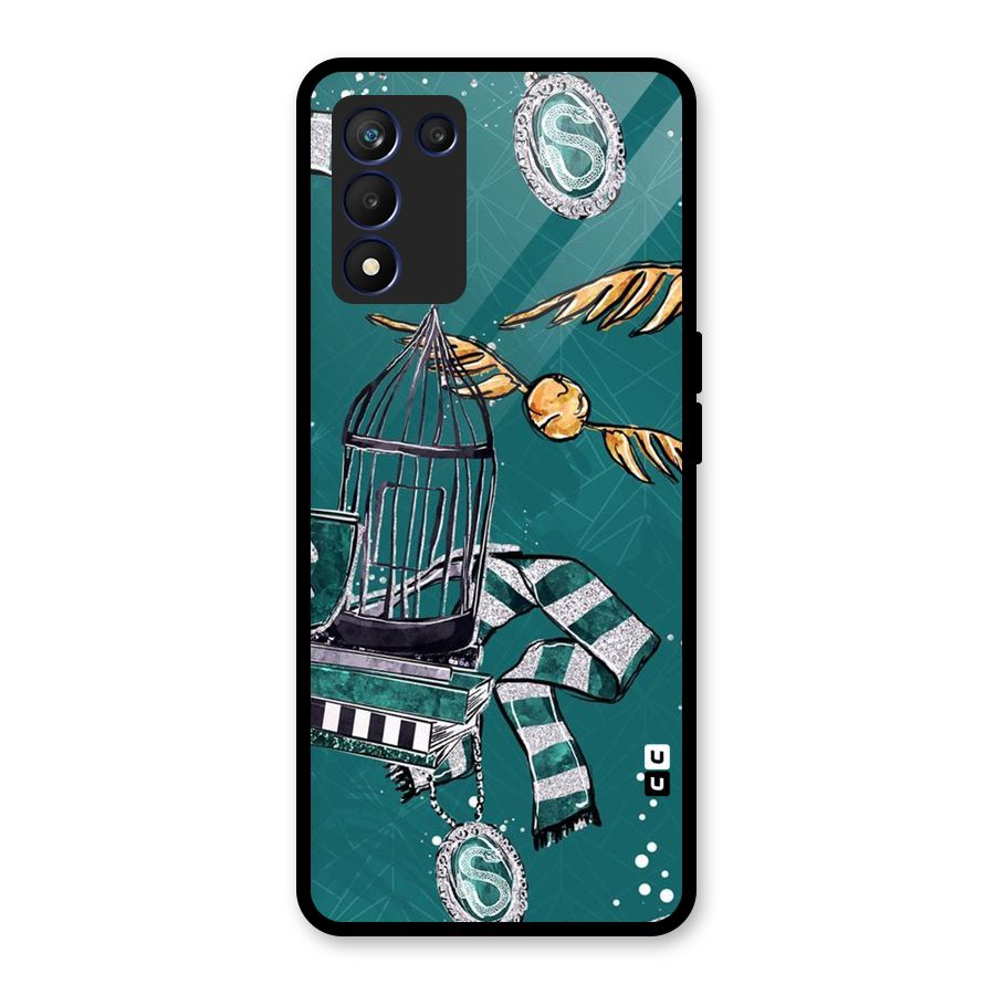 Green Scarf Glass Back Case for Realme 9 5G Speed