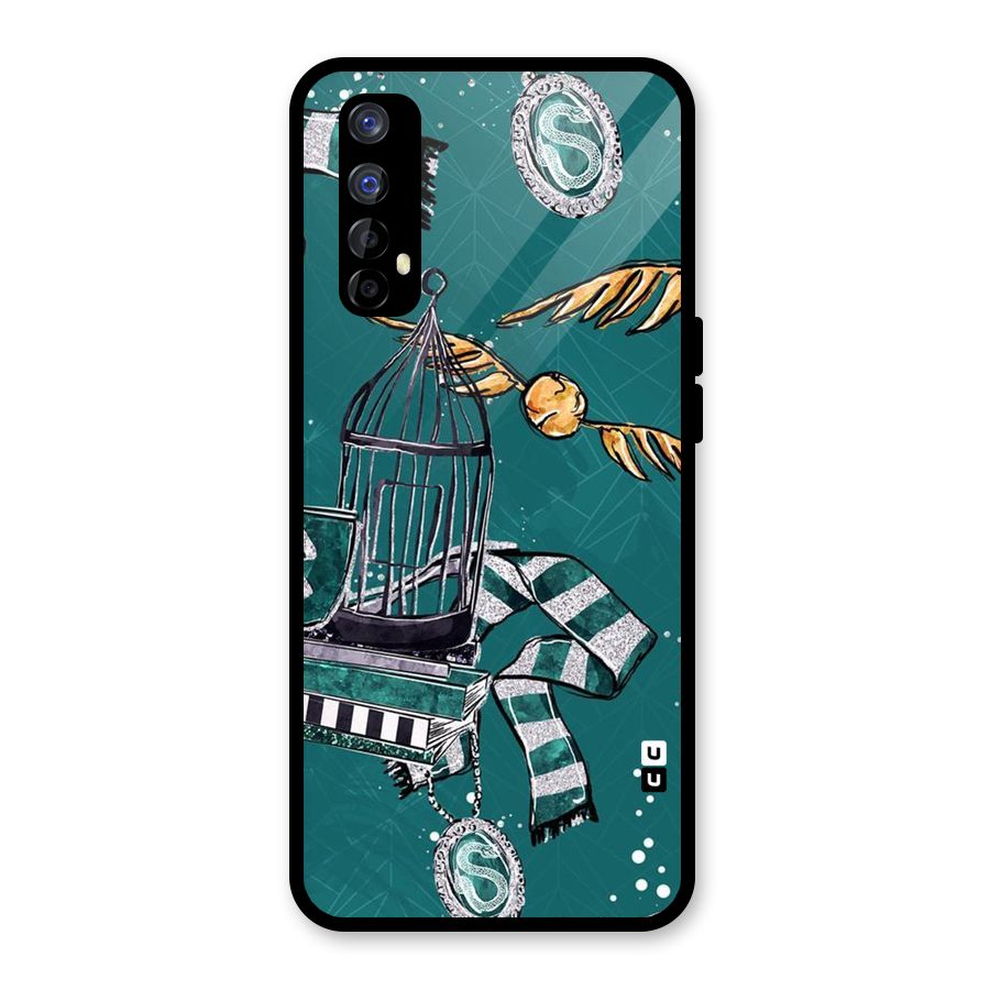 Green Scarf Glass Back Case for Realme Narzo 20 Pro