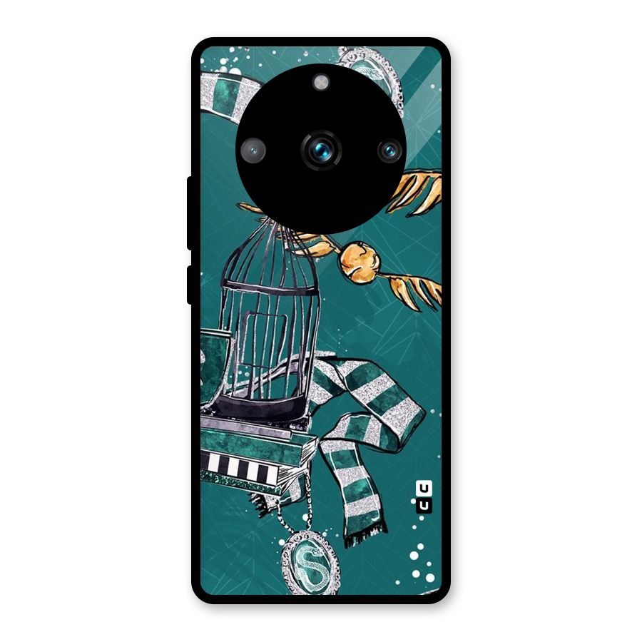 Green Scarf Glass Back Case for Realme Narzo 60 Pro