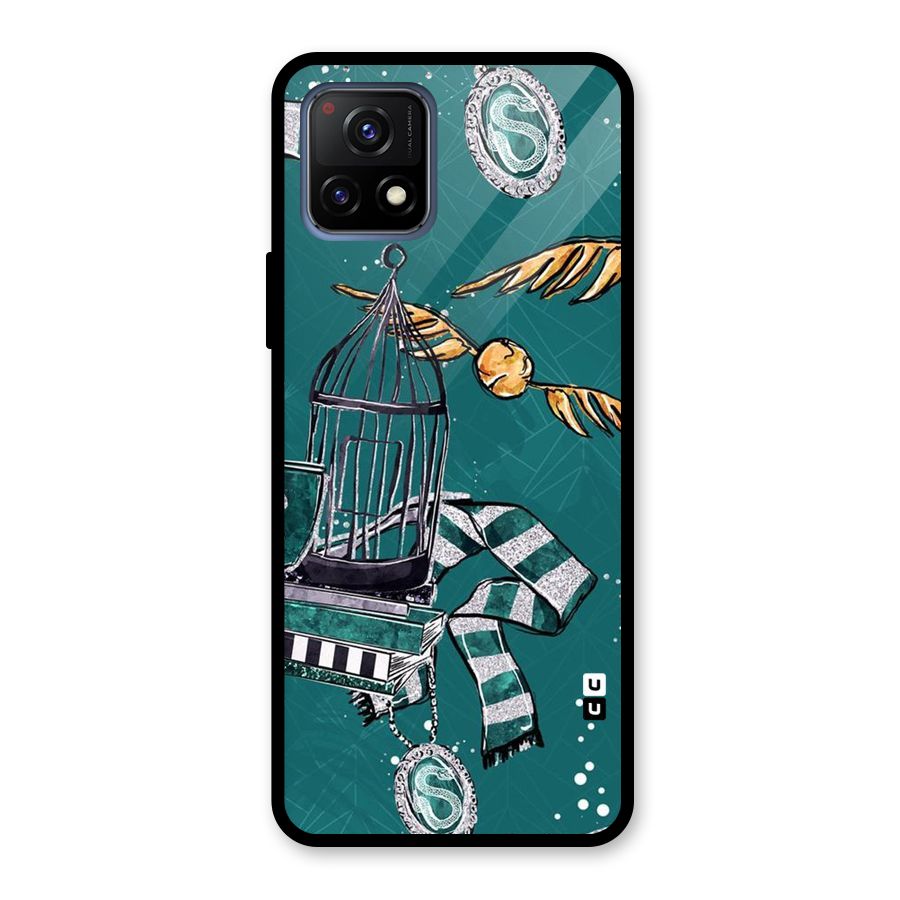 Green Scarf Glass Back Case for Vivo Y72 5G