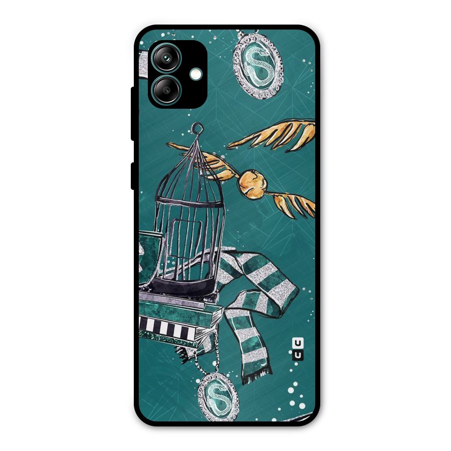 Green Scarf Metal Back Case for Galaxy A04