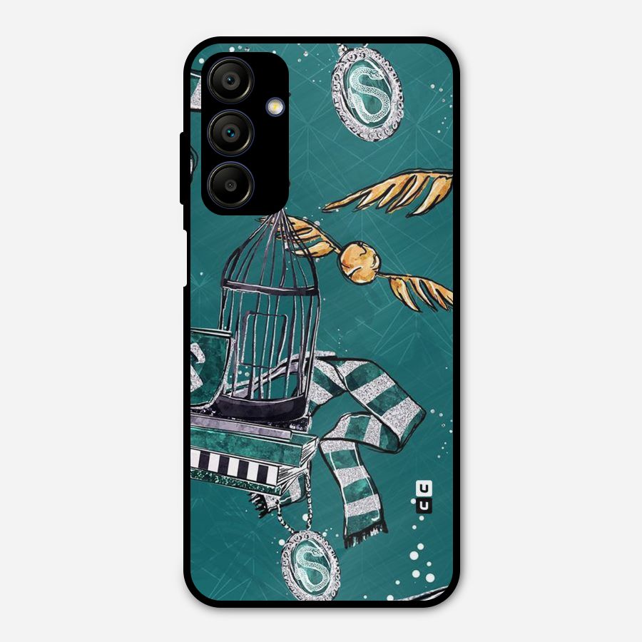 Green Scarf Metal Back Case for Galaxy A15 5G