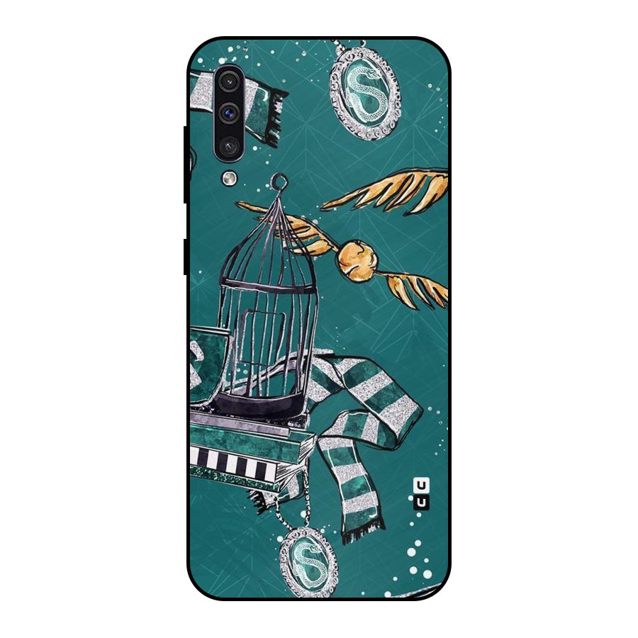 Green Scarf Metal Back Case for Galaxy A30s