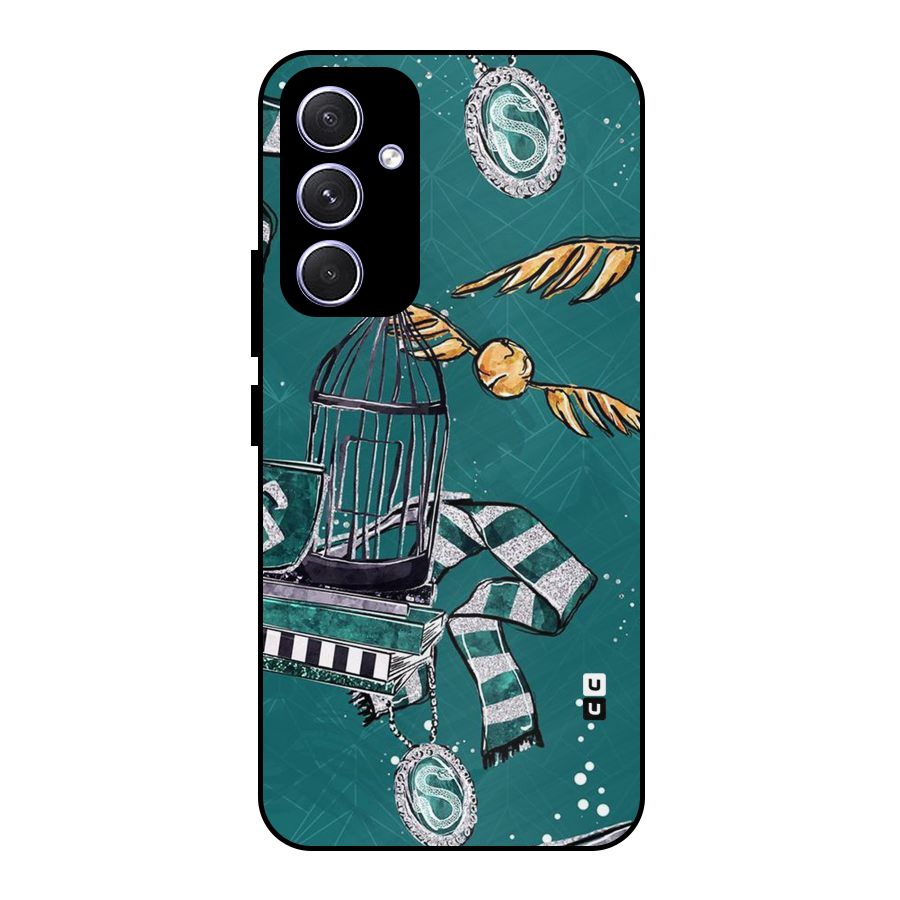 Green Scarf Metal Back Case for Galaxy A54