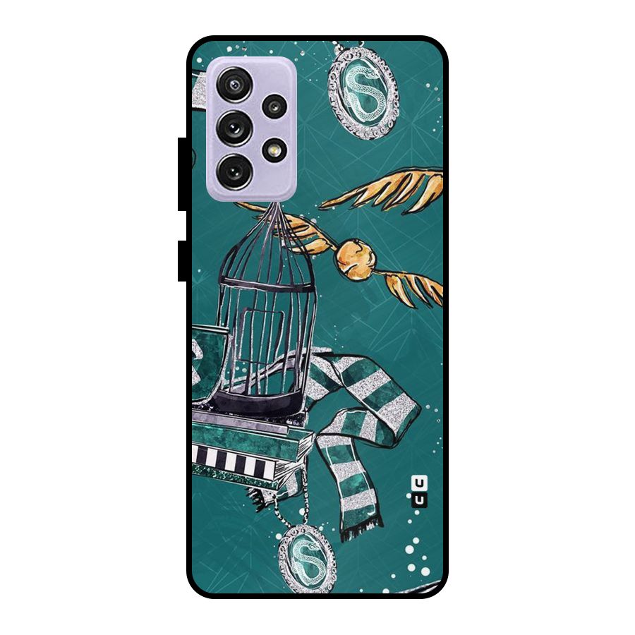 Green Scarf Metal Back Case for Galaxy A72