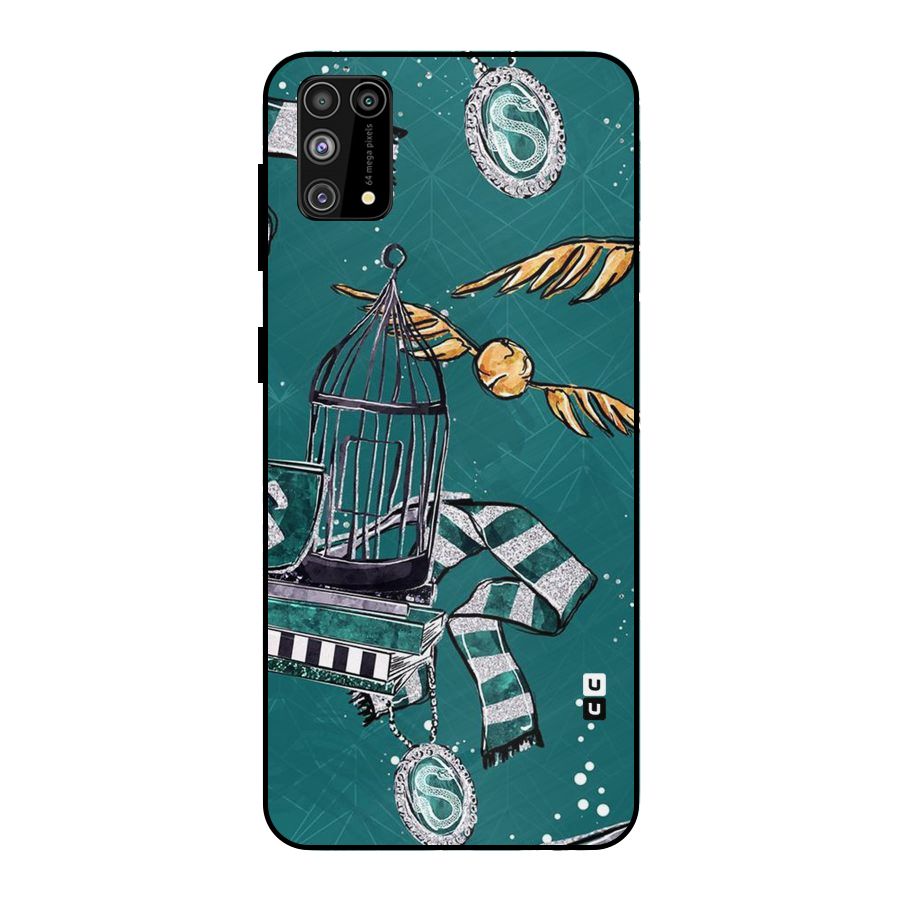 Green Scarf Metal Back Case for Galaxy F41