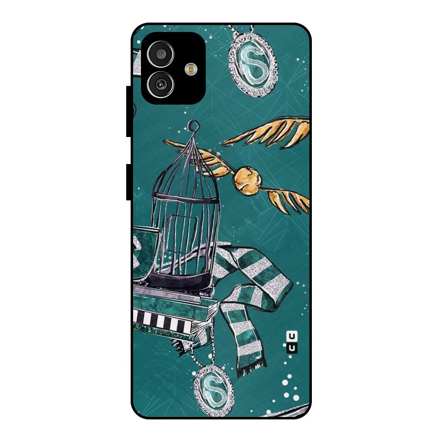 Green Scarf Metal Back Case for Galaxy M13 5G