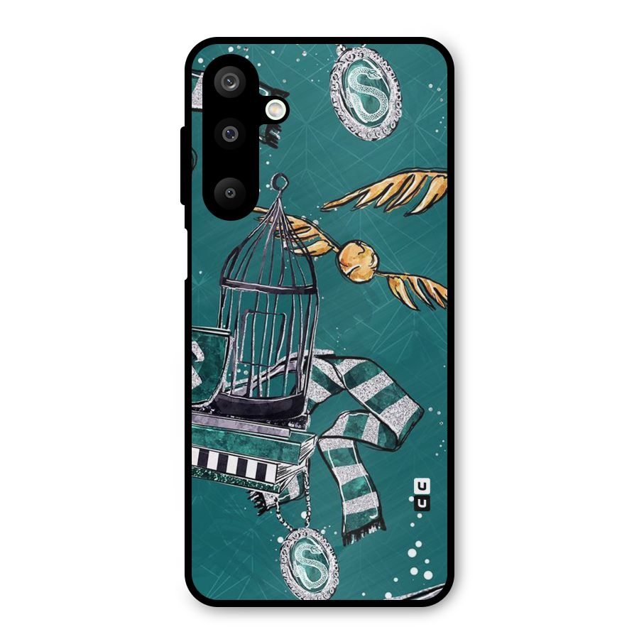 Green Scarf Metal Back Case for Galaxy M16