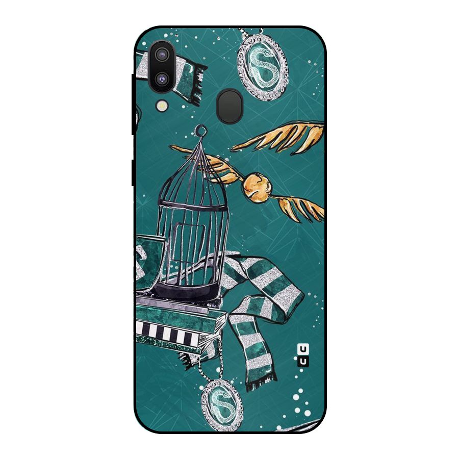 Green Scarf Metal Back Case for Galaxy M20