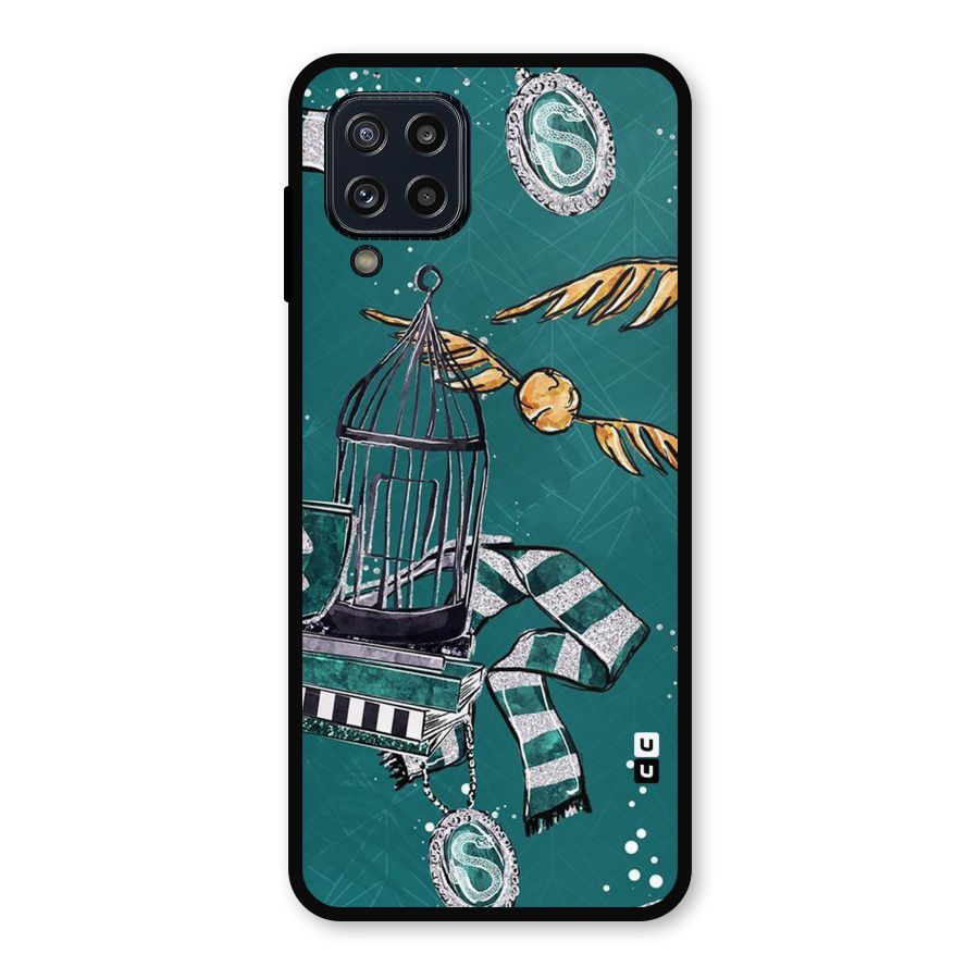 Green Scarf Metal Back Case for Galaxy M32