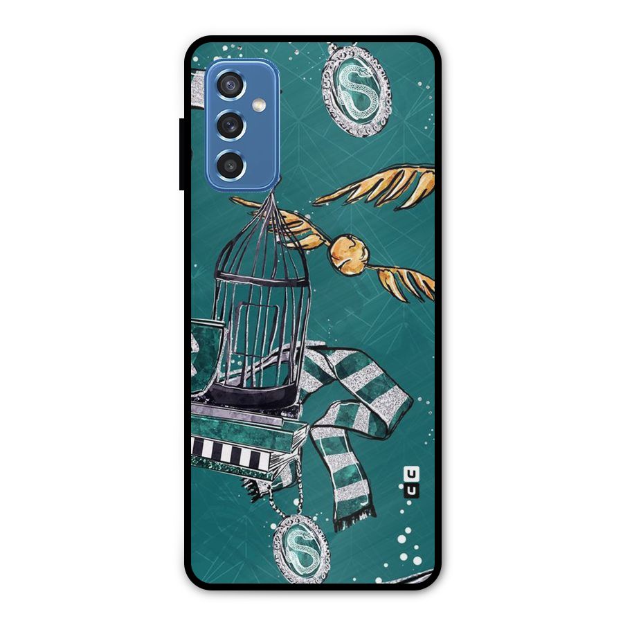 Green Scarf Metal Back Case for Galaxy M52 5G