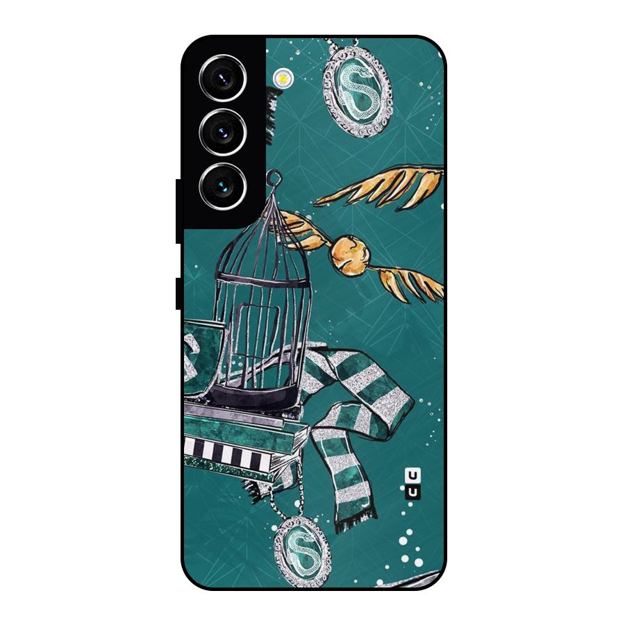 Green Scarf Metal Back Case for Galaxy S22 5G