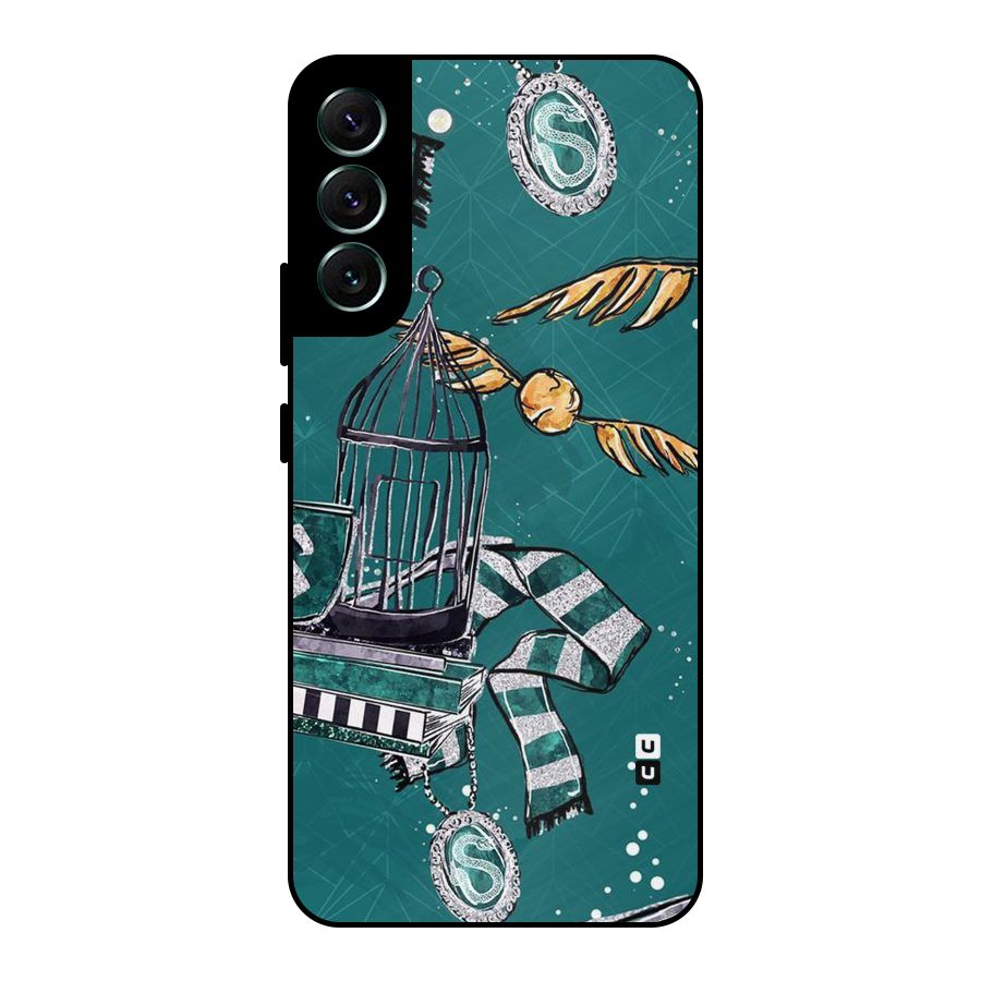 Green Scarf Metal Back Case for Galaxy S22 Plus 5G