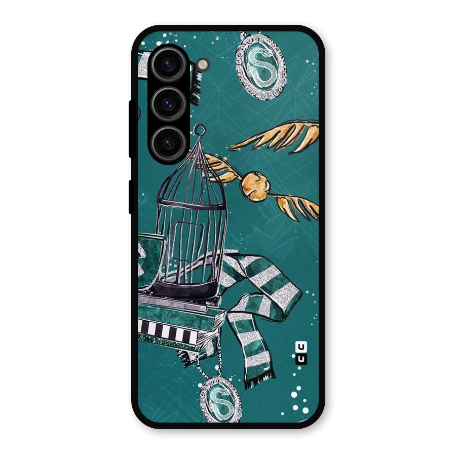 Green Scarf Metal Back Case for Galaxy S23