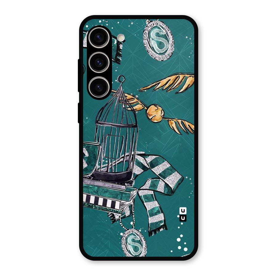 Green Scarf Metal Back Case for Galaxy S23 Plus