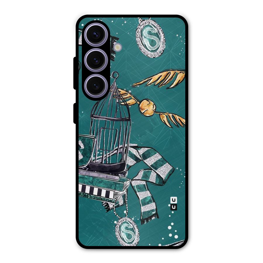 Green Scarf Metal Back Case for Galaxy S24