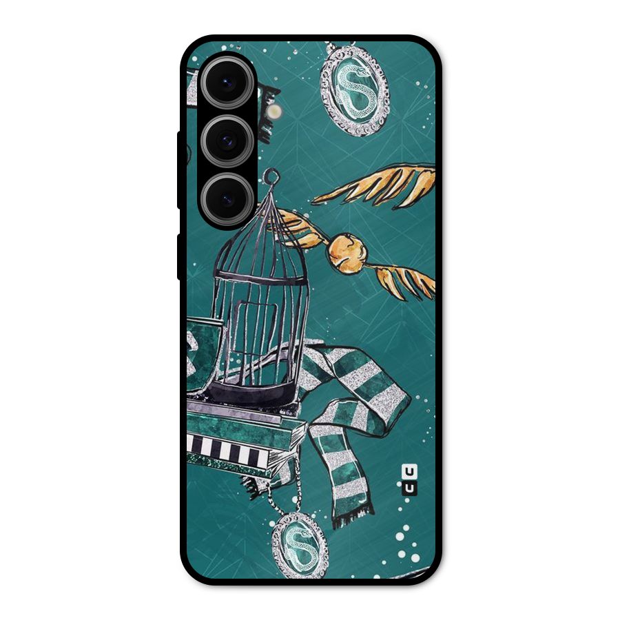 Green Scarf Metal Back Case for Galaxy S24 FE
