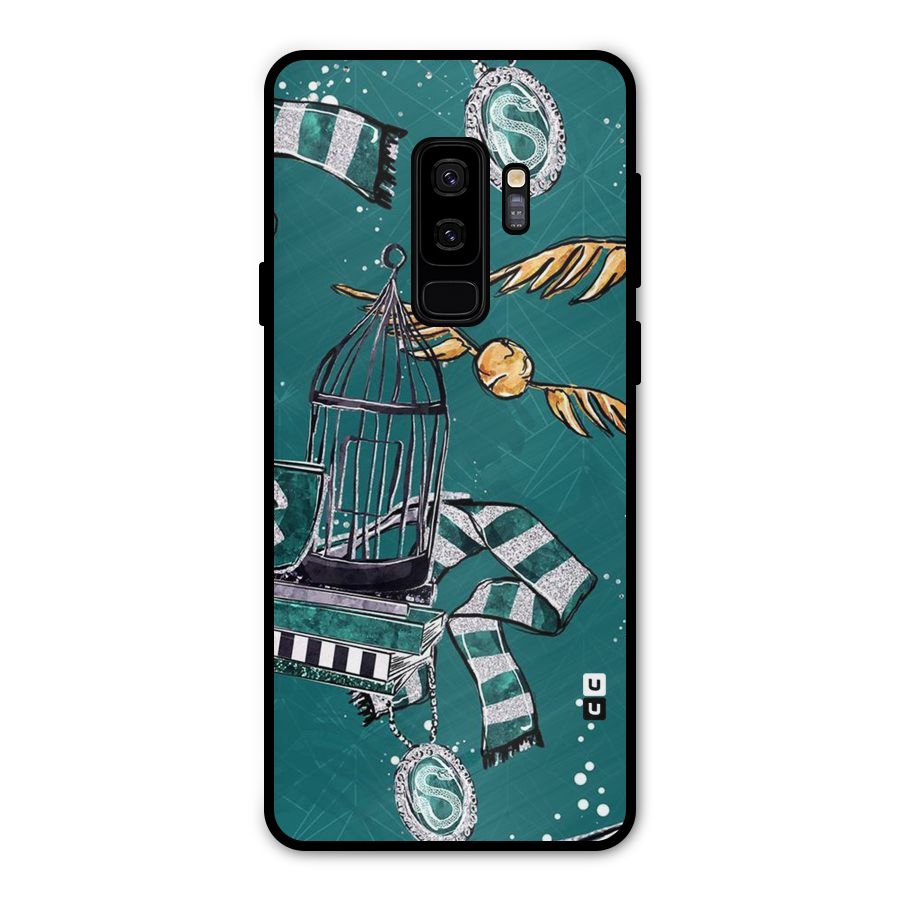 Green Scarf Metal Back Case for Galaxy S9 Plus