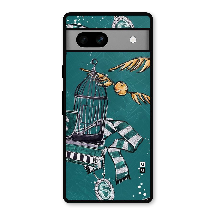 Green Scarf Metal Back Case for Google Pixel 7a