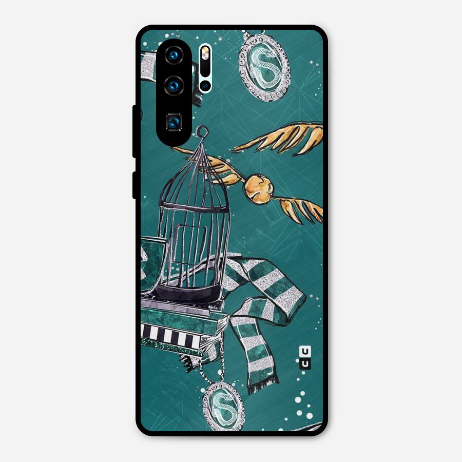 Green Scarf Metal Back Case for Huawei P30 Pro