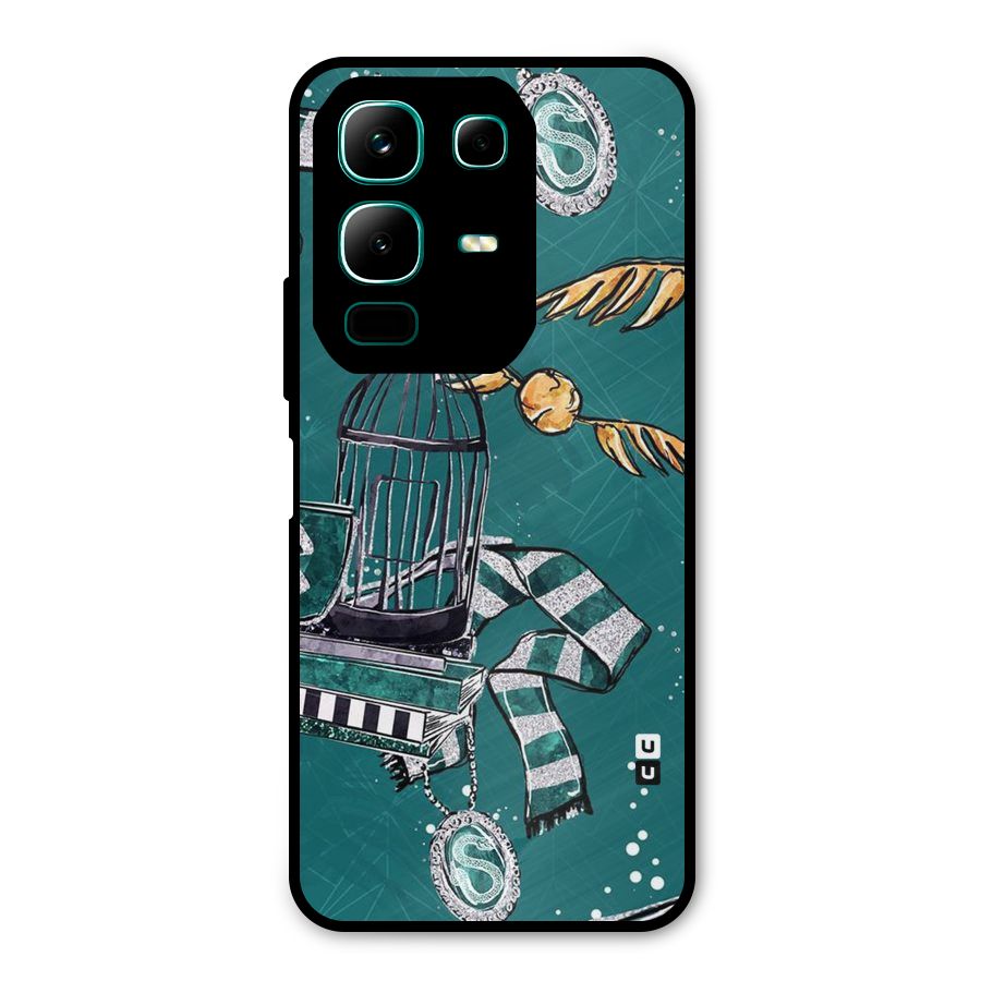 Green Scarf Metal Back Case for Infinix Note 50x
