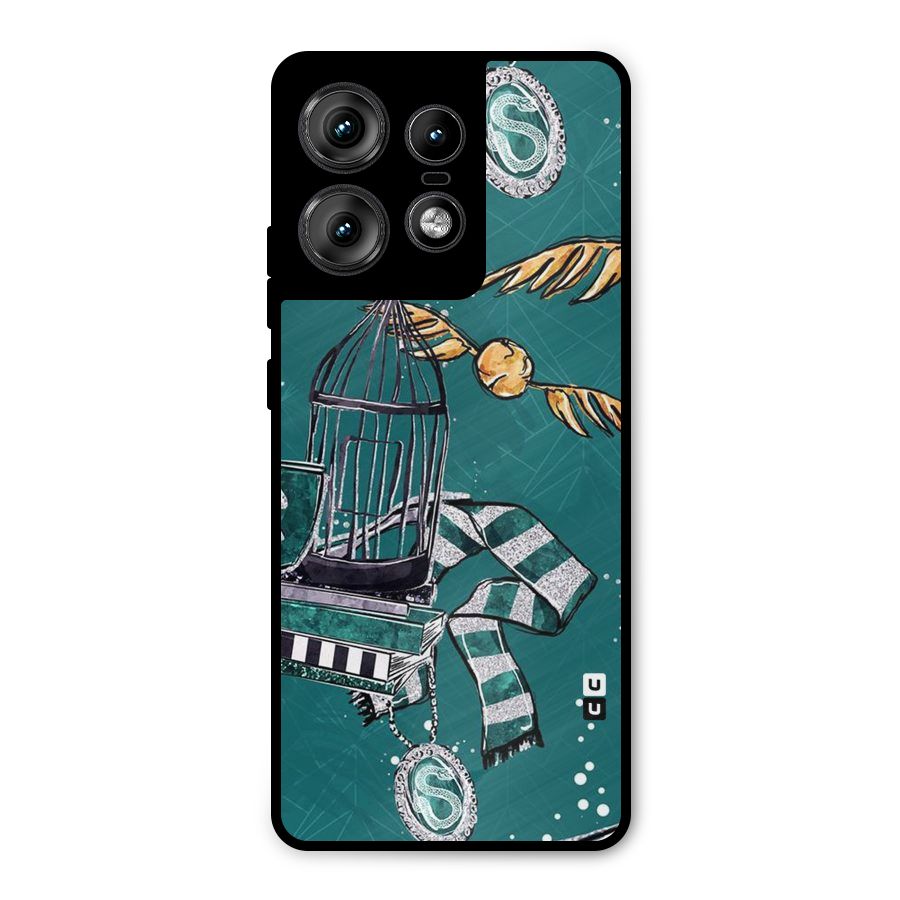 Green Scarf Metal Back Case for Motorola Edge 50 Pro