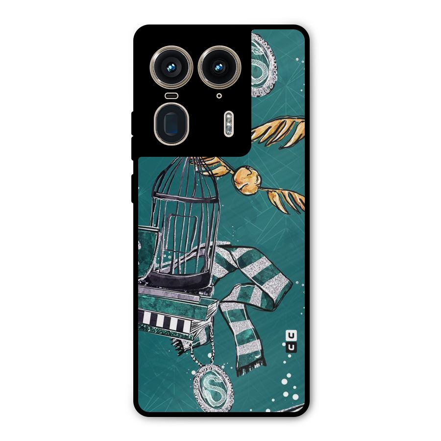 Green Scarf Metal Back Case for Motorola Edge 50 Ultra