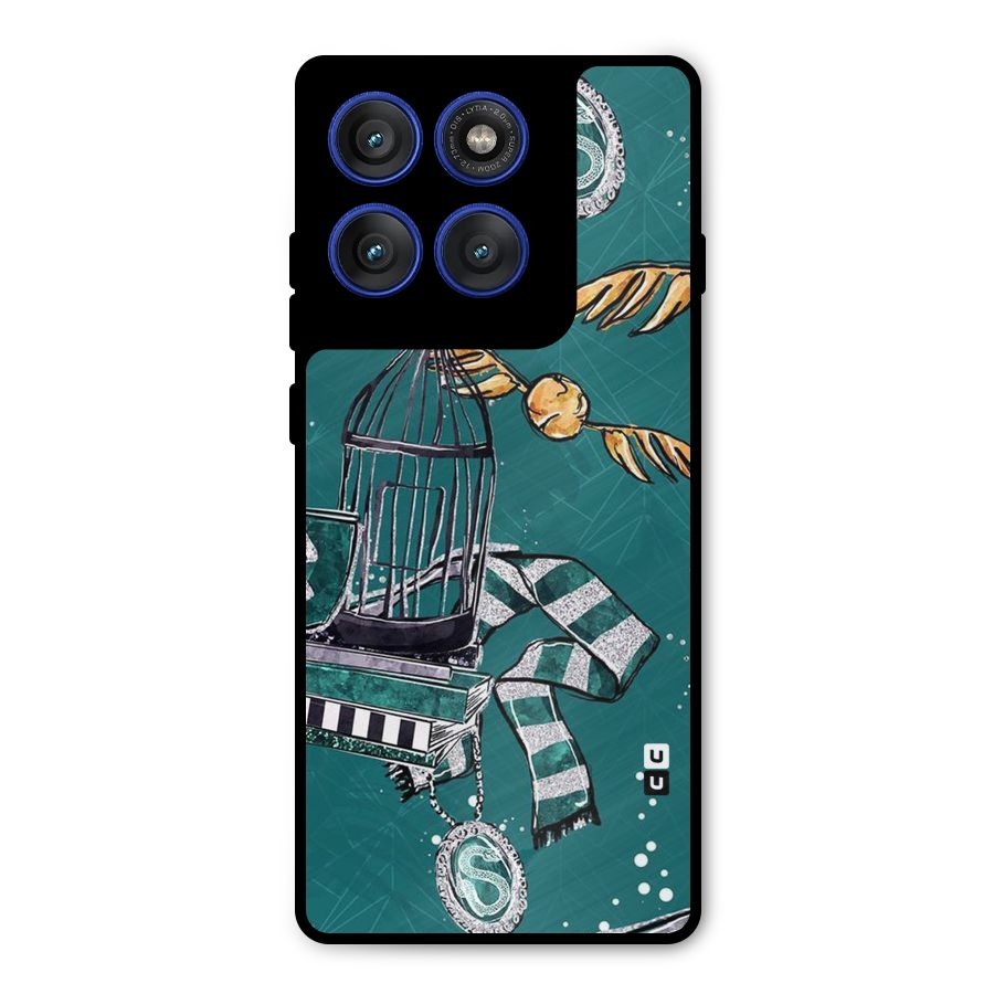 Green Scarf Metal Back Case for Motorola Edge 60 Pro