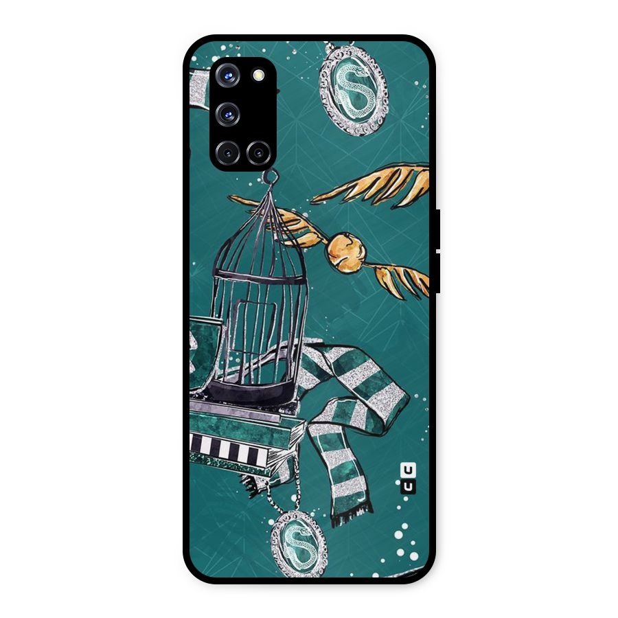Green Scarf Metal Back Case for Oppo A52